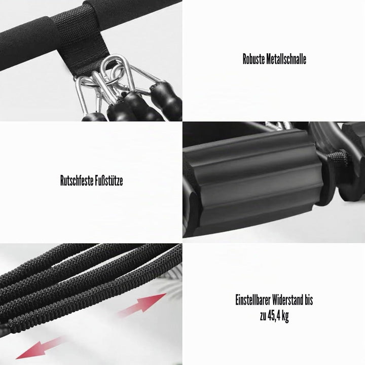 Bauchtrainer für Zuhause, Expander Fitness, Multifunktions Bauch Trainingsgerät, Widerstandsband mit