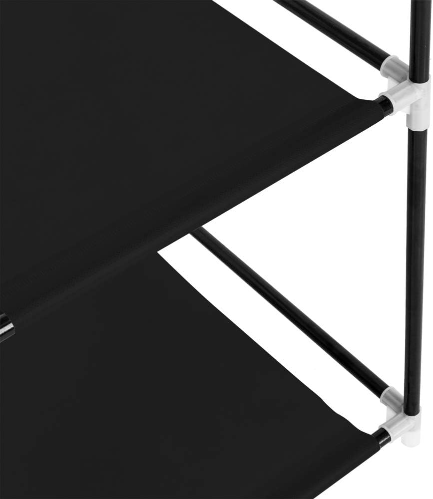 Bonnlo Kleiderschrank, 110 x 45 x 175 cm, Stoffschrank mit Kleiderstange und Ablagen Stabil, Stoffkl