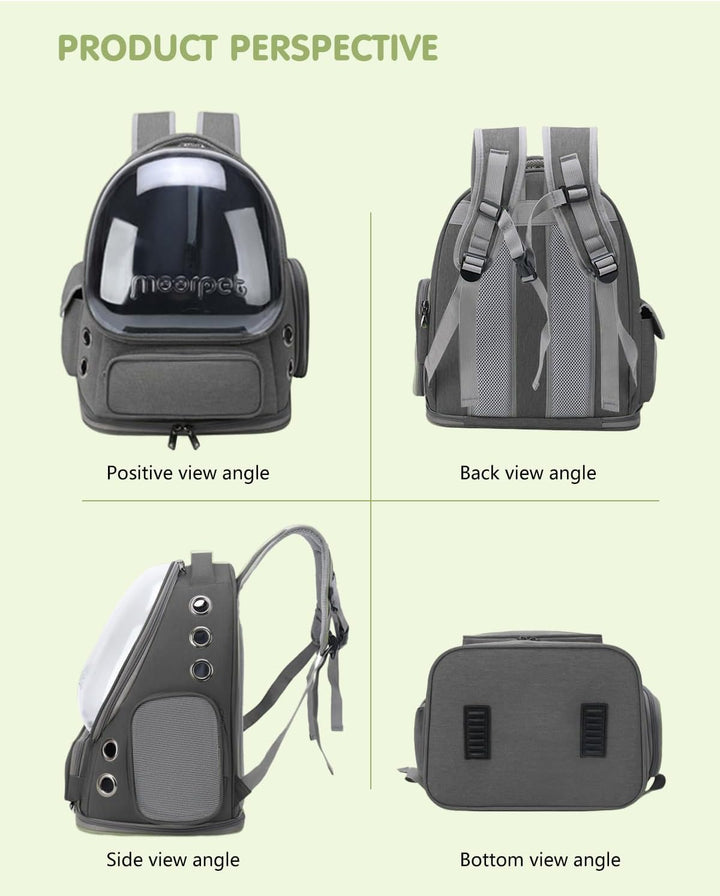 PETCUTE Haustier Rucksack,Tragbar Raumkapsel Hunde Katzen Rucksack mit Herausnehmbarer Matte,Atmungs