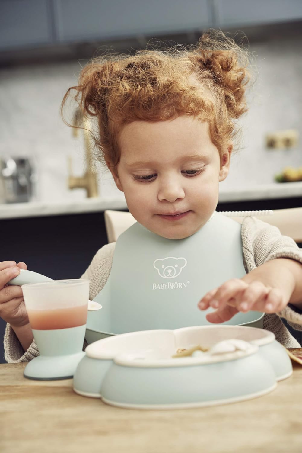 BabyBjörn Küchenset für Kinder, 5 Teile, Blassgrün