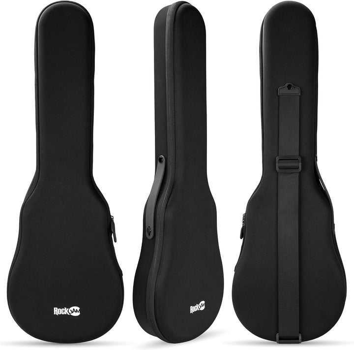 RockJam Carbon Fibre Ukulele with Case schwarz, schwarz