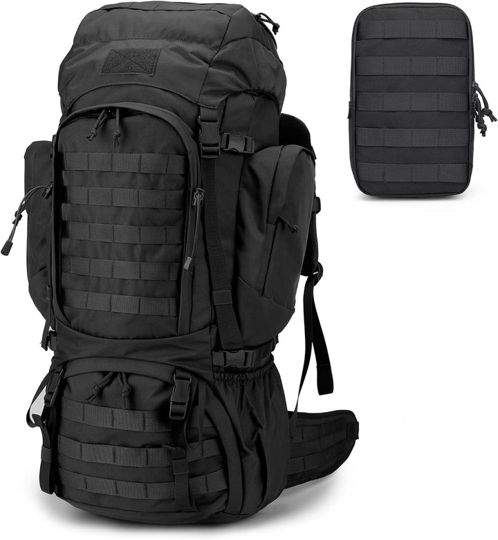 Mardingtop 60 Liter Taktischer Rucksack mit Regenhülle Grosser Trekkingrucksäcke Erweiterbar Outdoor
