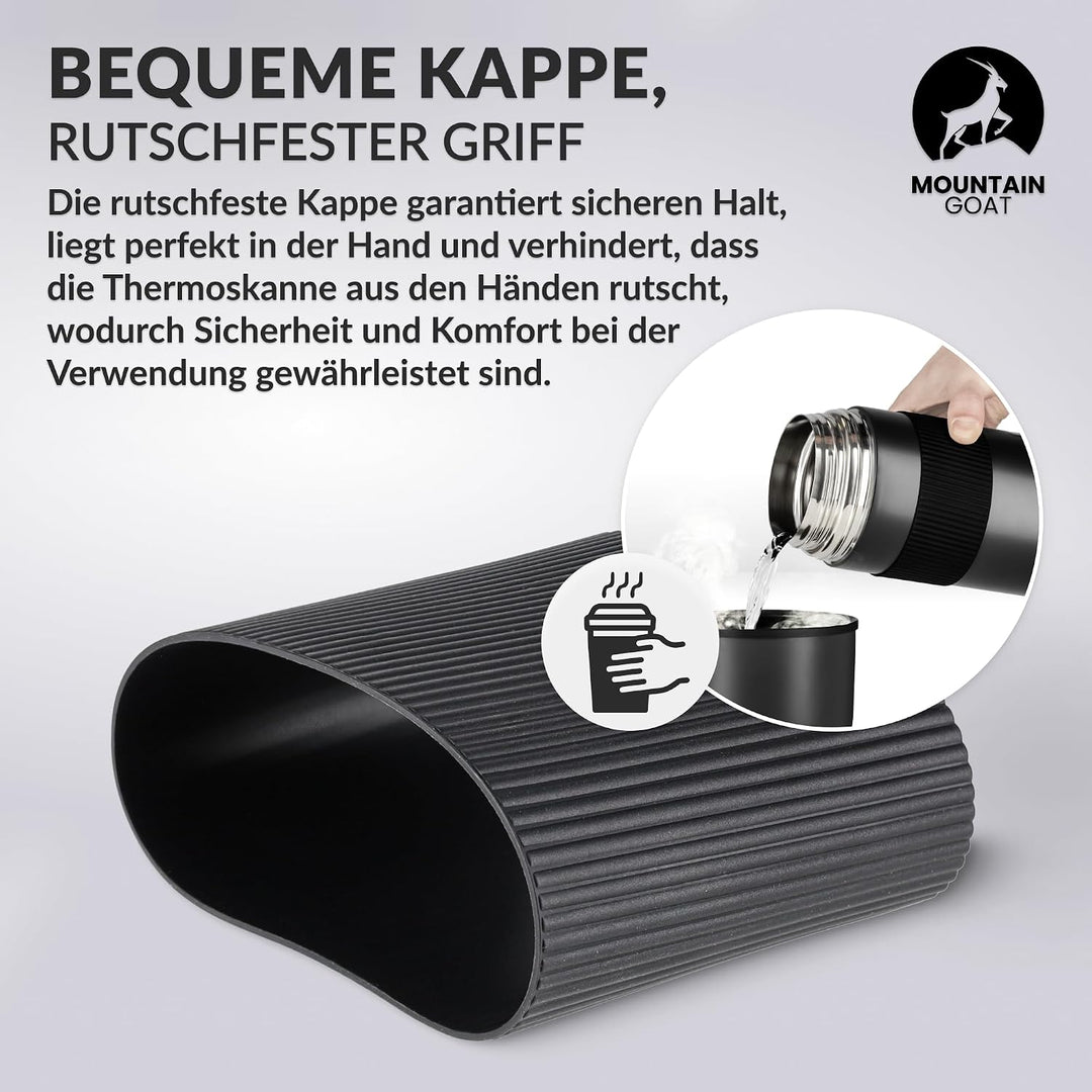 MOUNTAIN GOAT Thermobehälter für Essen 1L aus Edelstahl, Doppelwandig, Druckentlastungsventil, Isoli