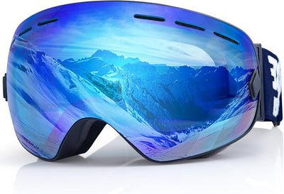 EXP VISION Snowboard Skibrille für Herren Damen Jugend, 100% UV400 Schutz Anti Beschlag über der Bri