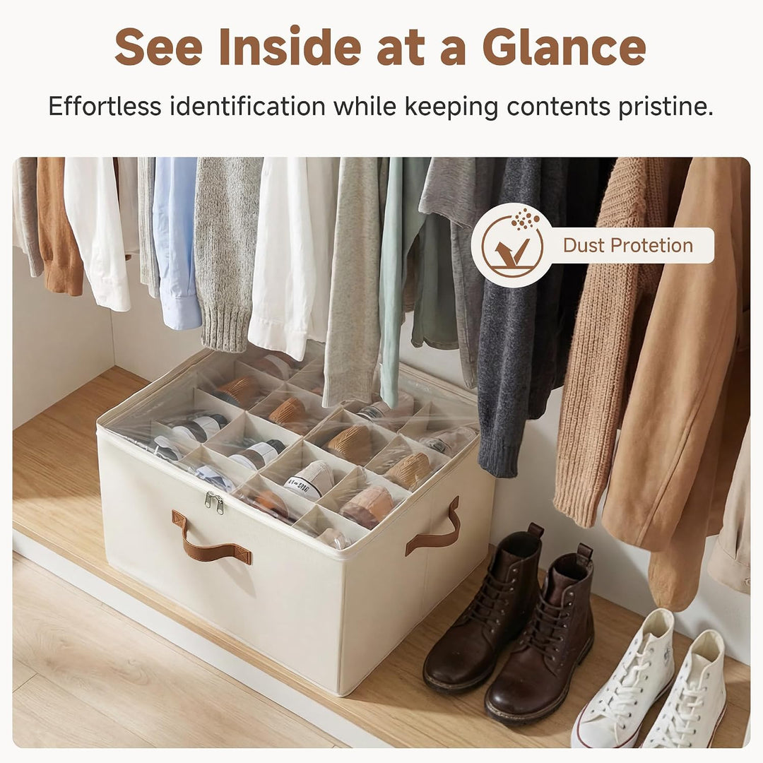 StorageWorks Schuh-Organizer für Schrank, Schuhboxen stapelbar, grosse Schuhorganizer platzsparend f