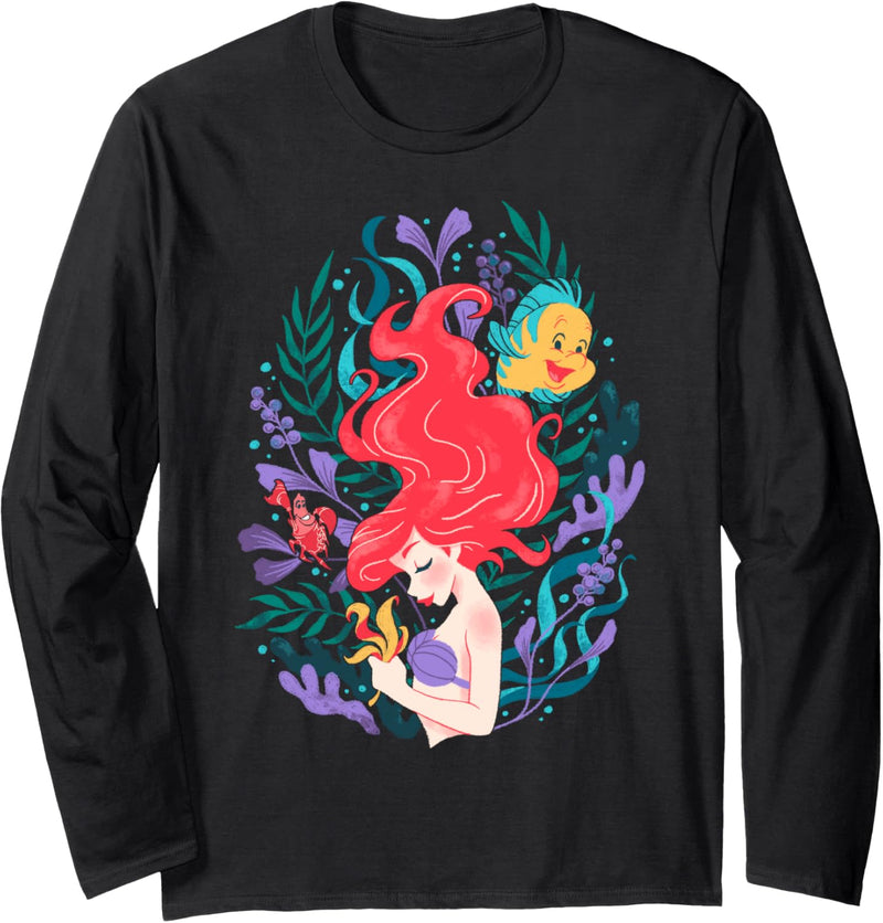 Disney The Little Mermaid Ariel Flounder And Sebastian Langarmshirt