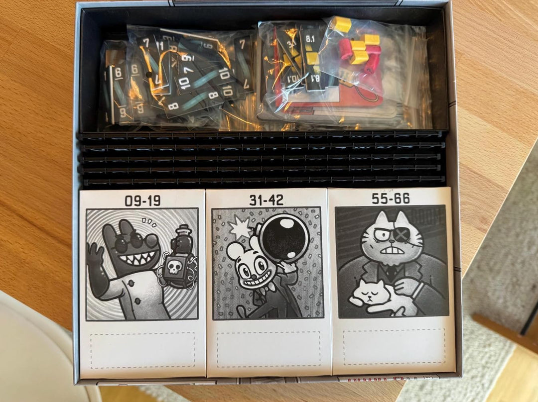 Kabelhalter kompatibel mit Bomb Busters – 5er-Set, klappbar, schwarz mit weisser Beschriftung
