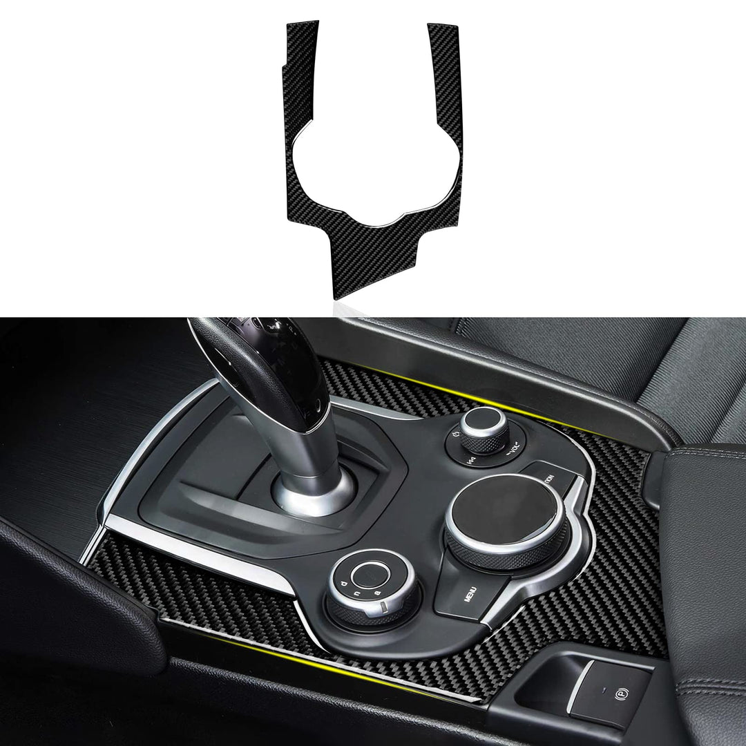 2PCS Schalterhebel Aufkleber Kohlefaser Kompatibel mit Alfa Romeo Giulia 2017 2018 2019 Zubehör - St