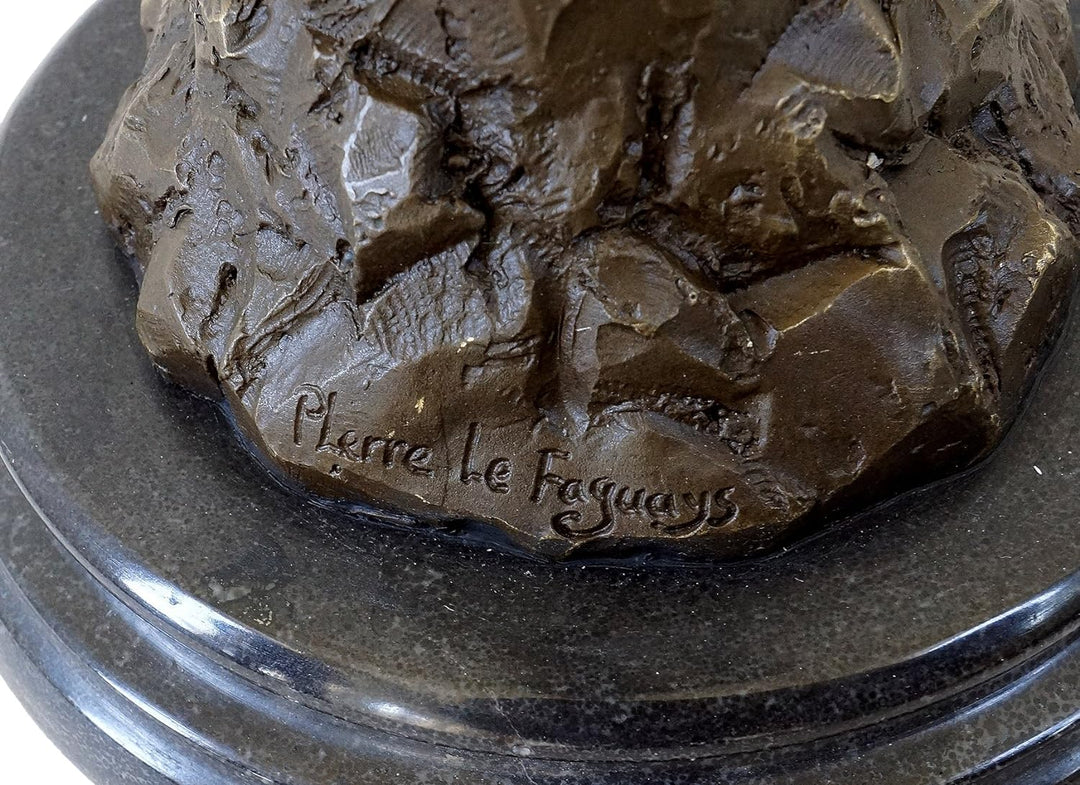 Kunst & Ambiente - Grosse Art Deco Skulptur - XXL Diana mit Bogen Figur - Pierre le Faguays - Bronze