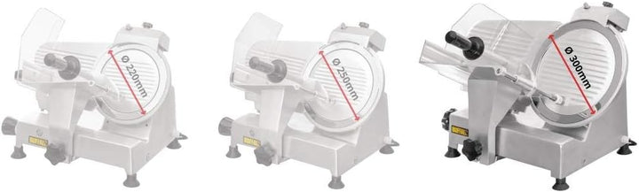 Buffalo Fleischschneider, elektrisch, 300 mm, für Lebensmittel 585(a) x 500(l) x 450(p)mm