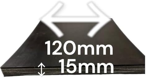 Gummistreifen mit Gewebeeinlage 2000mm lang 15mm dick 80mm bis 200mm breit Vollgummi Hartgummi Gummi