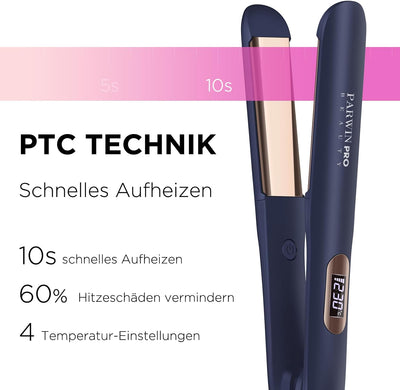 32 MM Glätteisen Locken und Glätten PARWIN PRO BEAUTY Haarglätter, Nano-Titan-Beschichtung Glätteise