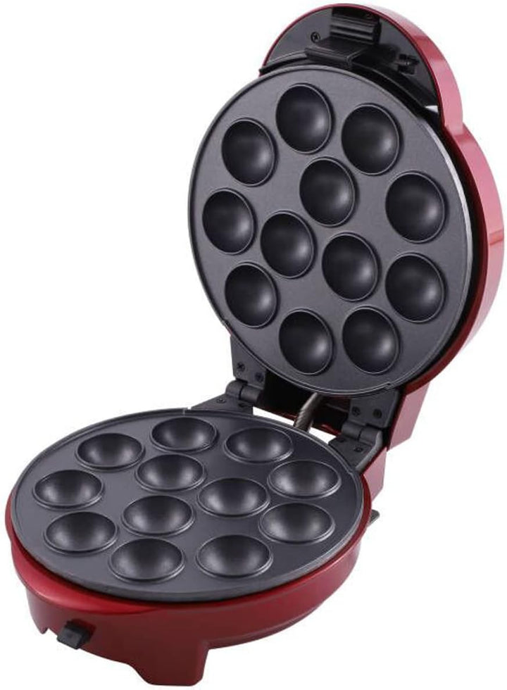 Epig 3-in-1 Cake Maker Donut-, Muffin-,Cup- und Popcake-Maker 3 auswechselbare Backplatten, Rot Meta