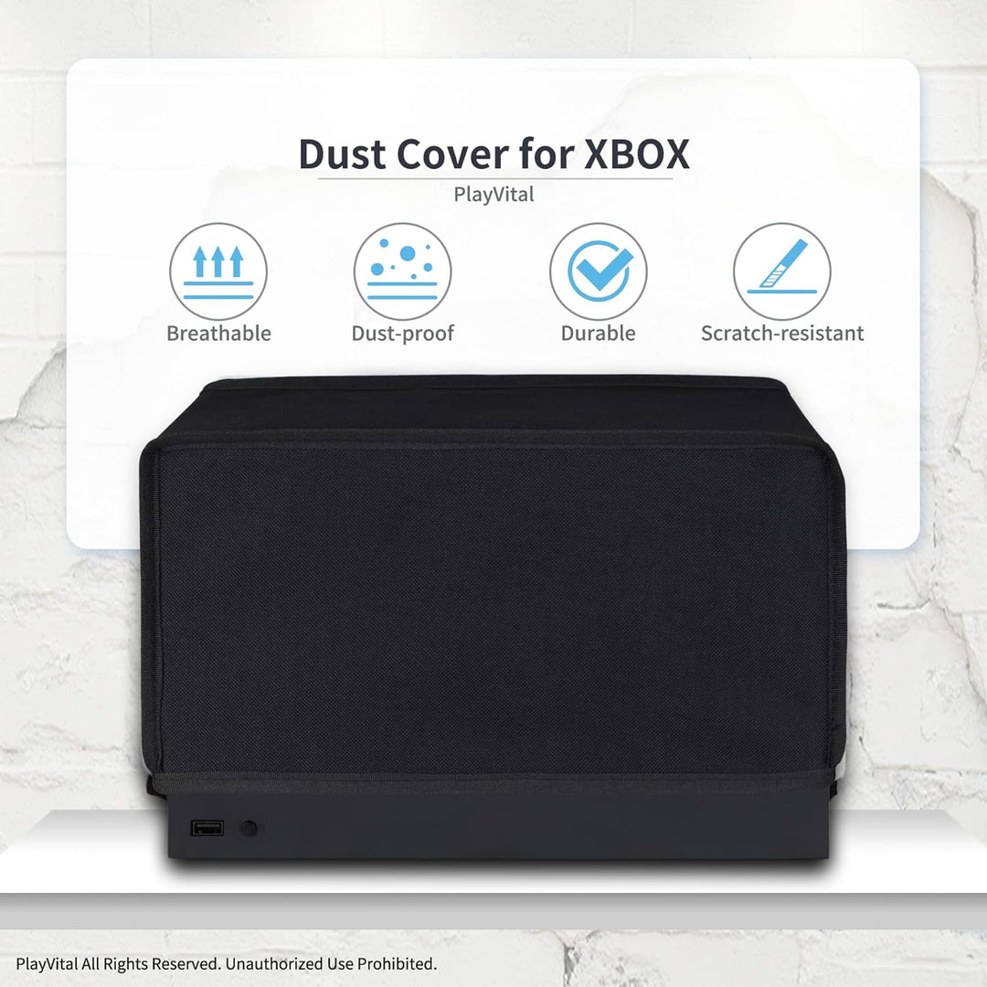 PlayVital Horizontale Staubschutze Hülle für Xbox Series X Konsole,Spritzwasserdichte Tasche Cover S