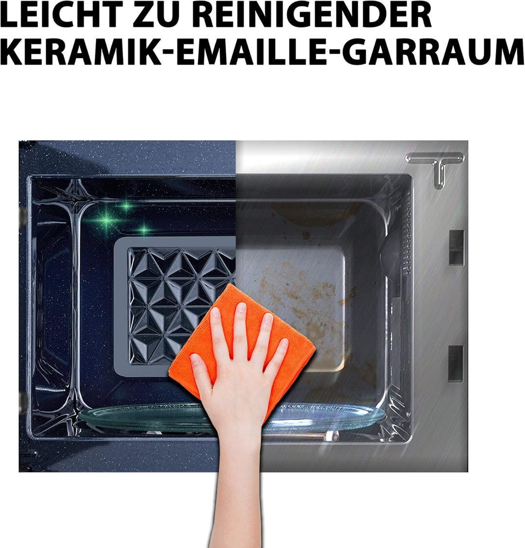 Toshiba MV-AM20T(BK) Mikrowelle/Solo-Mikrowelle/ 20 L/ 800 W/ 5 Leistungsstufen/ 12 Automatikprogram