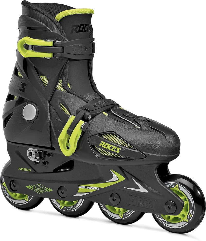 Roces Kinder Inline-skates Orlando 3 25-29 black-lime, 25-29 black-lime