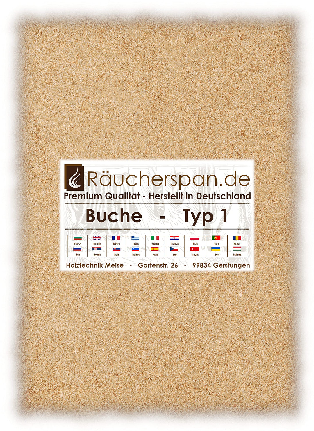 Räucherspan.de - Typ 1, 5kg feines Räuchermehl aus Buche (0,2mm), sehr hohe Rauchdichte 5.0 Kilogram
