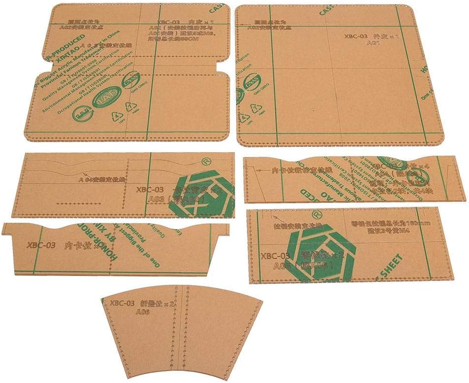Brieftasche Acryl Vorlage klar Acryl Vorlage Set Reissverschluss Brieftasche Handtasche machen Schab