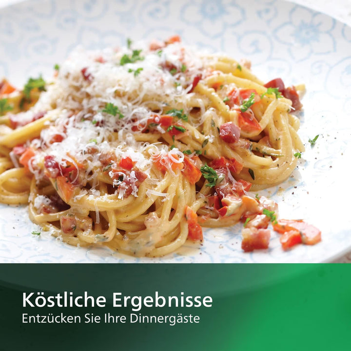 Philips Pastamaker – vollautomatisch, Wiegefunktion, 4 Formaufsätze, weiss/rauchgrau