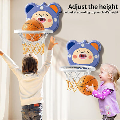 TEMI Indoor Mini Basketball Reifen für Kinder Alter 2 3 4 5 6, Kleinkinder Basketball Reifen mit auf