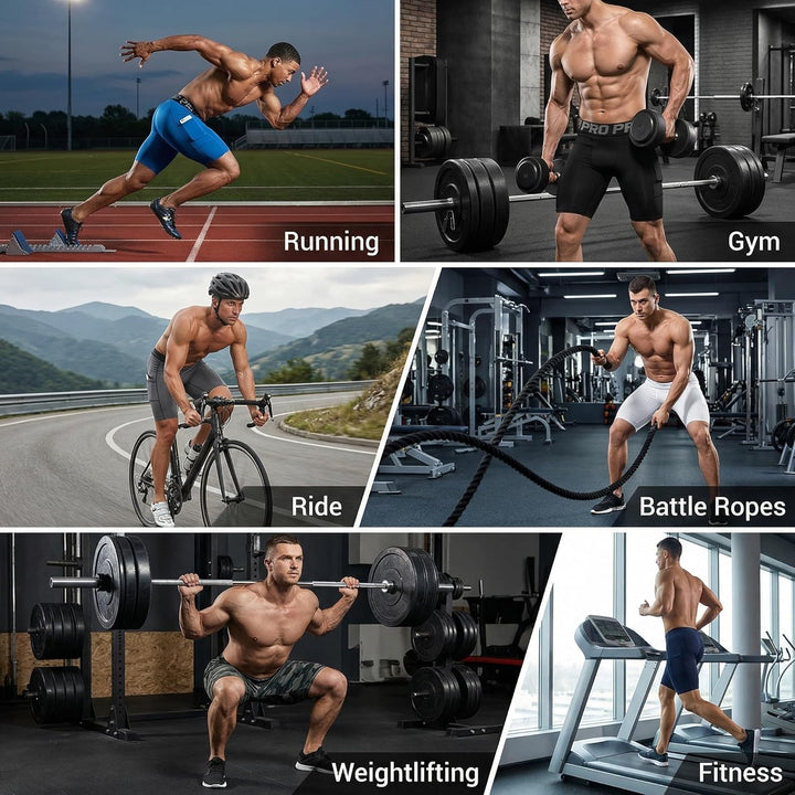 YUSHOW 3er Pack Kompressionsshorts Herren Kompressionshose Sporthose Kurz Schnell Trocknend Atmungsa
