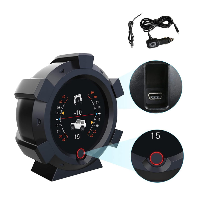 MOTOCOCHE GPS Neigungsmesser Digital Auto - DC5-28V Analoger kfz Neigungsmesser Geschwindigkeitsmess