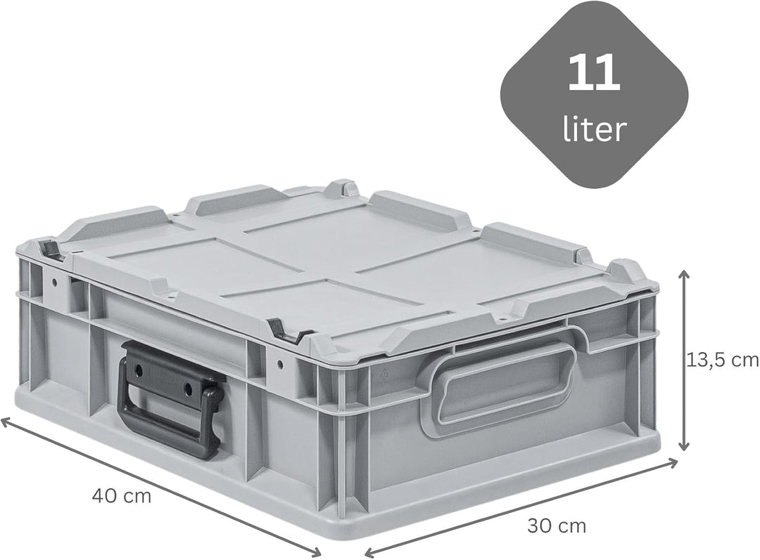 PROREGAL Eurobox NextGen Portable | HxBxT 13,5x30x40cm | 11 Liter | Eurobehälter, Transportbox, Tran