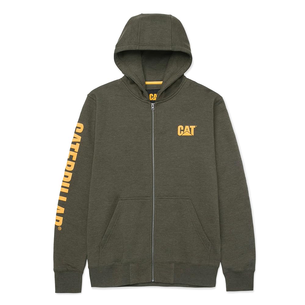 CAT Herren Caterpillar Full Zip Hooded Sweatshirt Sweatshirt (1er Pack) M Grün, M Grün