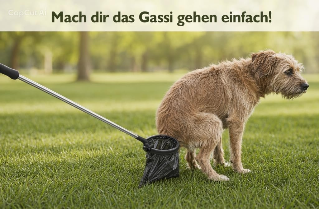 Hundekotsammler, Hundekotfänger, Hundekotauffangbehälter | inklusive 2 Kottütenrollen