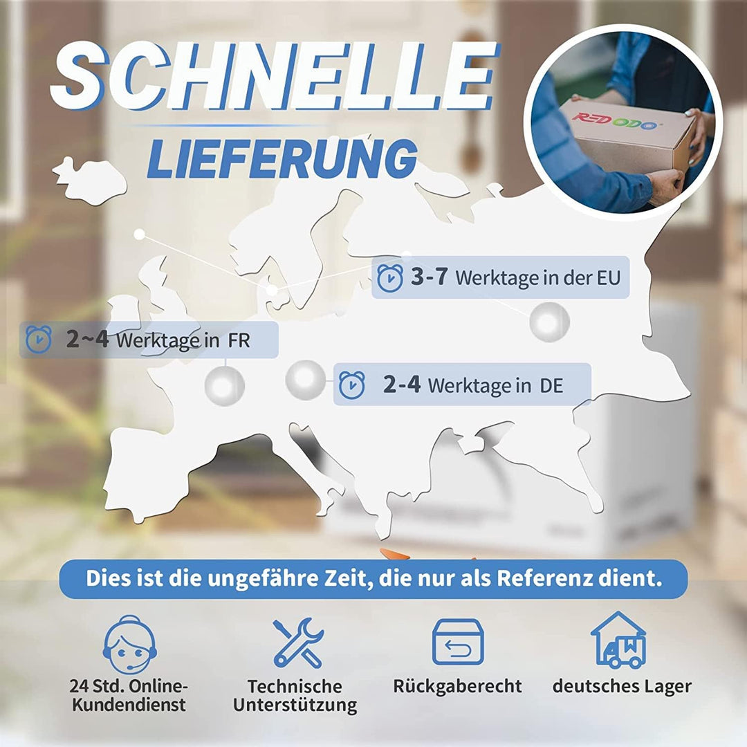 Redodo 12V 100Ah LiFePO4 Batterie, 1280Wh Lithium Akku über 4000 Mal Tiefzyklus, wiederaufladbare Ba