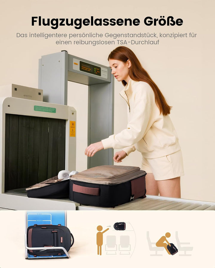 LOVEVOOK Rucksack Handgepäck Flugzeug 40L Gross Reiserucksack Damen 45x36x20 | Travel Backpack für 1