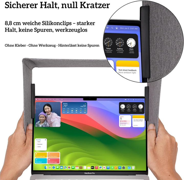 TYTX Laptop-Sonnenschutz für 13-14 Zoll, leichte blendfreie Bildschirmabdeckung für die Arbeit im Fr
