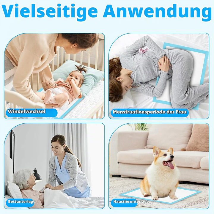 50 Stück Baby Wickelauflage, 45 × 60 cm Inkontinenzunterlage Wickelunterlage Einweg, Baby Changing M