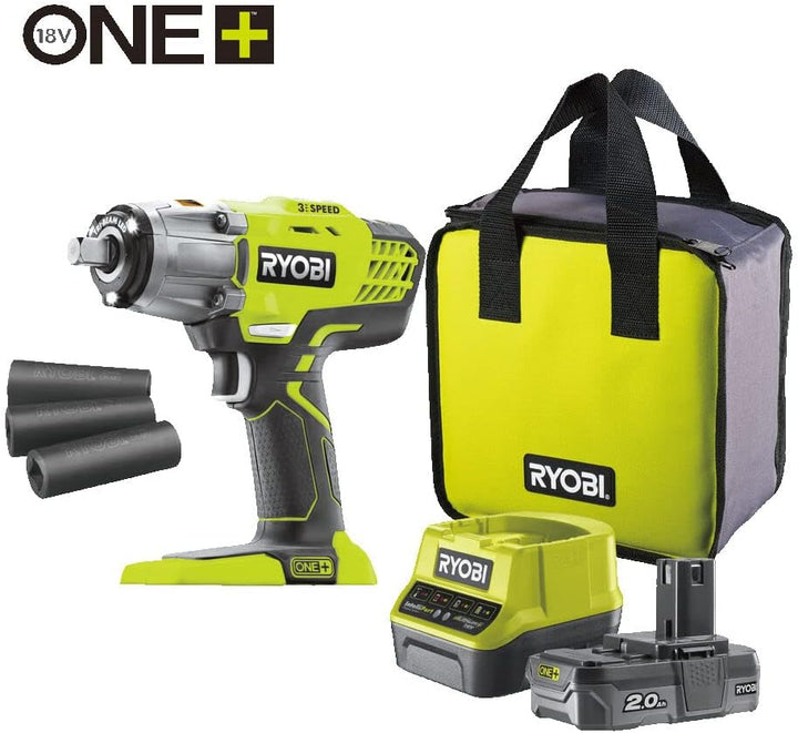 RYOBI 18V ONE+ Akku-Schlagschrauber Set R18IWPI-115G (inkl. Akku-Schlagschrauber mit 400Nm Drehmomen