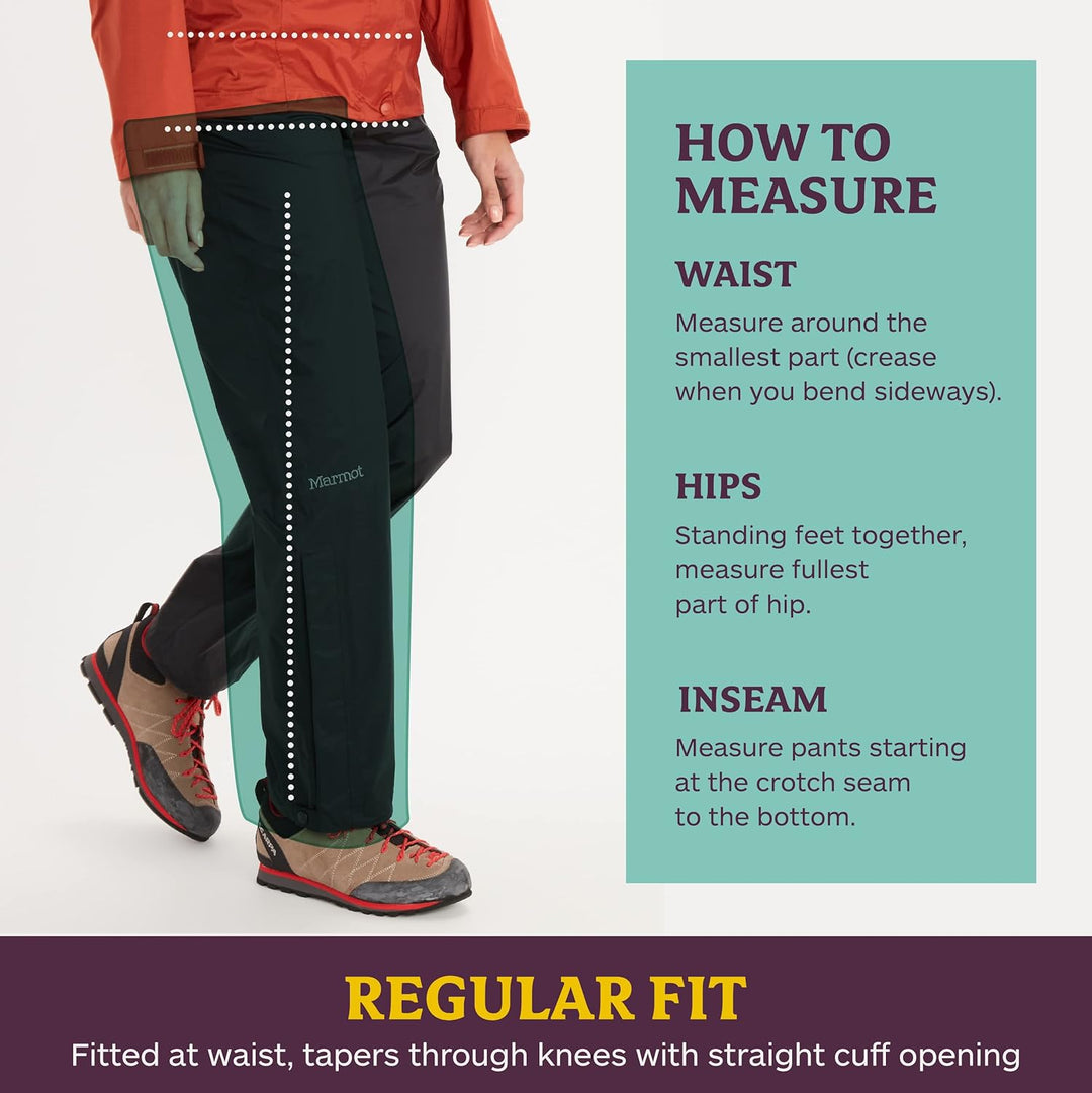 Marmot Damen Wm's PreCip Eco Pant Short, Wasserdichte Regenhose, winddichte Wanderhose, atmungsaktiv