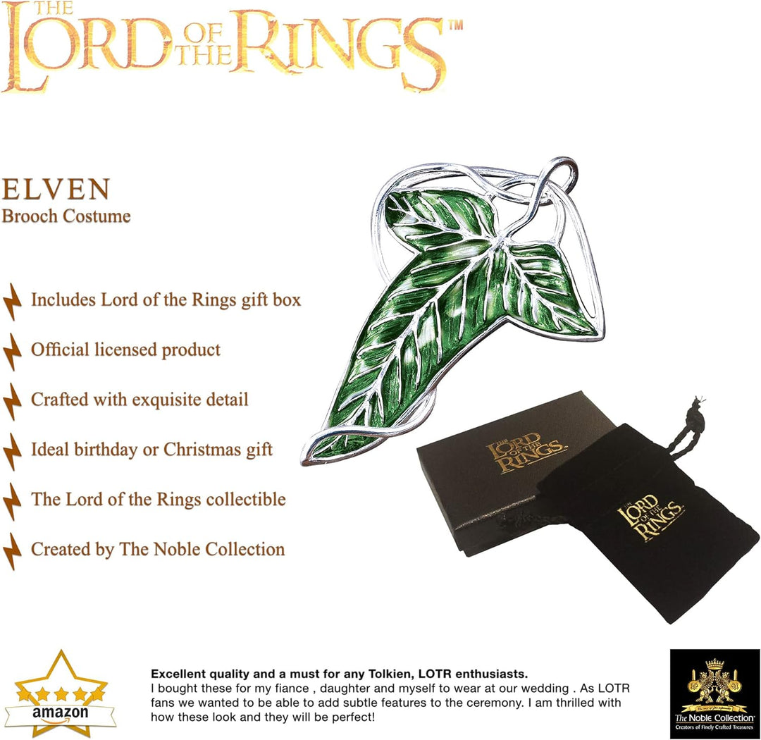 The Noble Collection Lord of The Rings: L√≥Rien Leaf Brooch