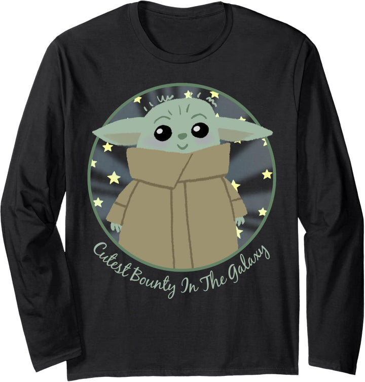 Star Wars The Mandalorian The Child Cutest Bounty Text Langarmshirt