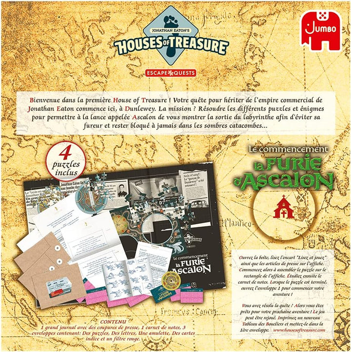JUMBO – Escape Game Der Anfang der Furie von Ascalon – Brettspiel – zwischen Rätseln und Puzzles – J