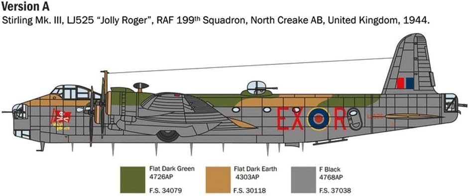 Italeri 1462 1:72 British Stirling Mk. III - Modellbau, Bausatz, Standmodellbau, Basteln, Hobby, Kle