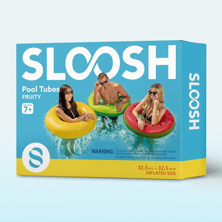 JOYIN 3 Pack Aufblasbarer Schwimmreifen mit Glitzern 32.5"/82.55cm, Schwimmring, Sommer Wasser Schwi