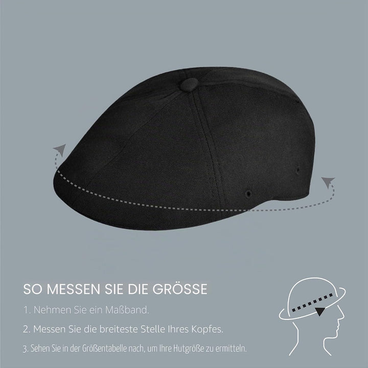 Kangol Herren Schirmmütze Wool 504 S Schwarz, S Schwarz