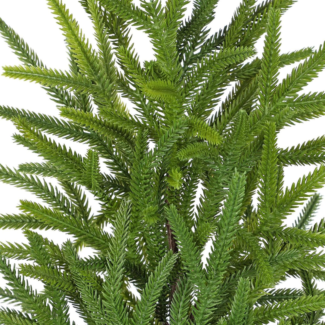 Oairse Mini Tabletop Weihnachtsbaum in Sackleinen Basis 55cm/21,6 Zoll Künstliche Kiefernzweige Bede
