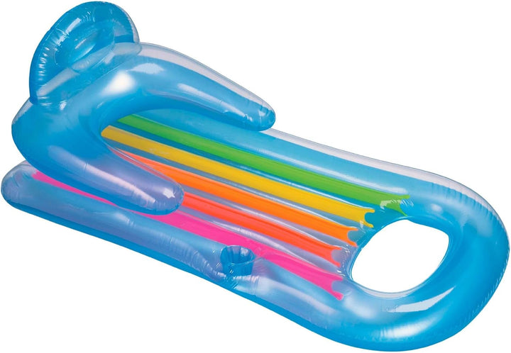 Intex 58802 – Luftmatratze Sessel Bräunung, Farbe Weiss, Hellblau, 160 x 85 cm Weiss, Hellblau 1, We