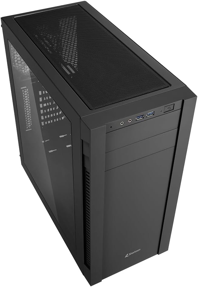 Sharkoon S25-W Gehäuse schwarz USB 3.0, 3x 120-mm-Lüfter vorinstalliert, Acryl-Seitenteil