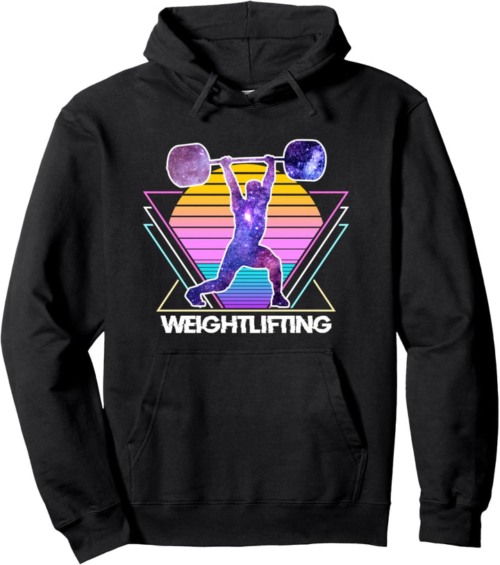 Gewichtheben Sport Retro Vintage Vaporwave Gewichtheber Pullover Hoodie