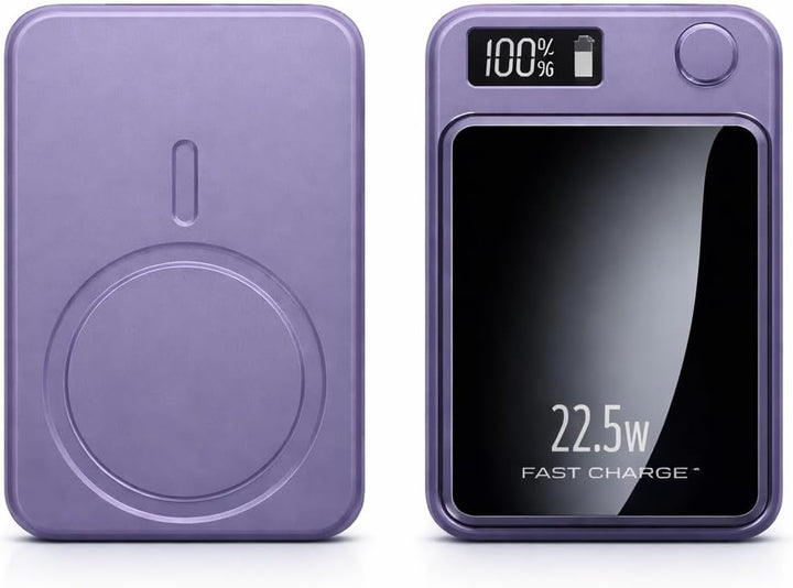 Magnetische Powerbank 10000mAh Mini 22.5W PD Schnellladen mit LED Display – kompatibel mit Samsung,
