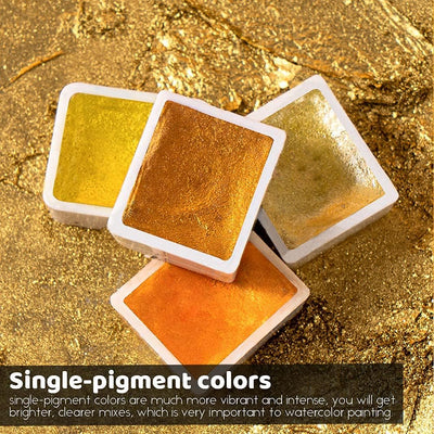 Aquarellfarben 24 Glitzer set, Paul Rubens Aquarell künstler-Klassen farben mit Malkasten, für Profi