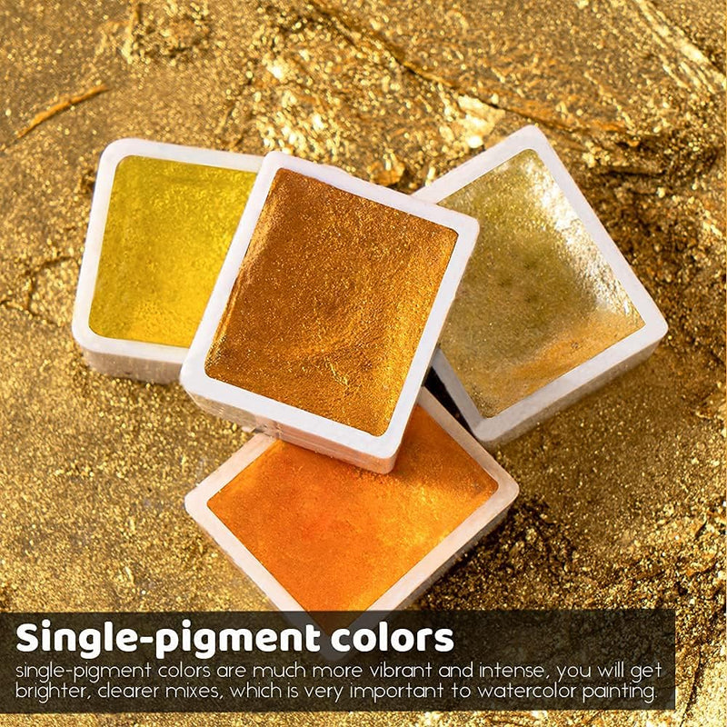 Aquarellfarben 24 Glitzer set, Paul Rubens Aquarell künstler-Klassen farben mit Malkasten, für Profi