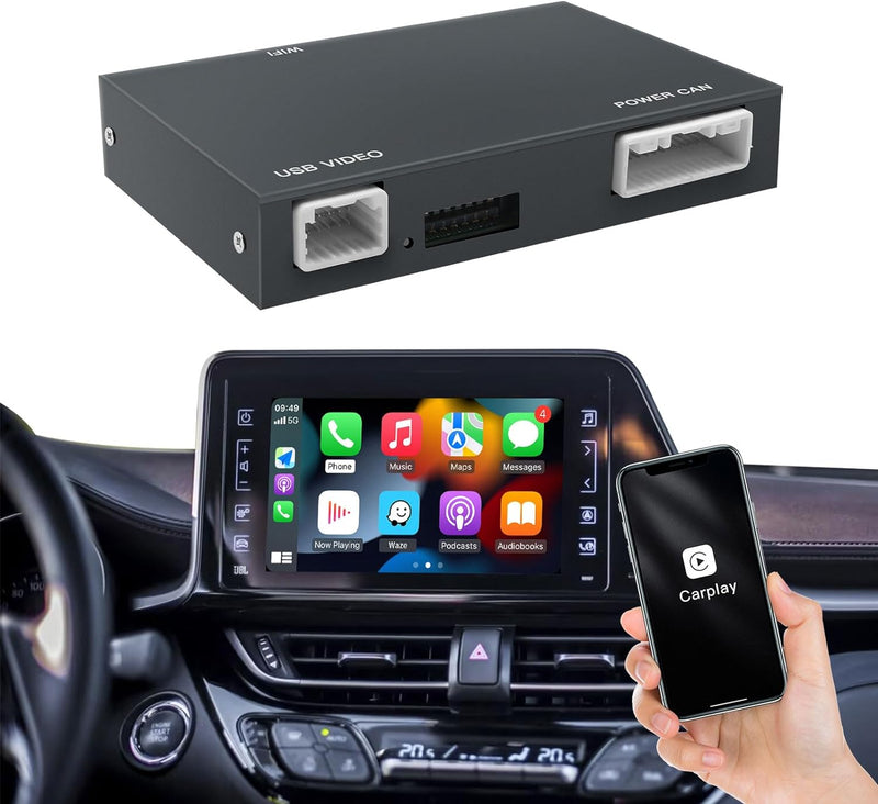 CARabc Wireless Carplay Android Auto Adapter für Toyota mit Entune2.0 2014-2019, passend für CH-R/Tu