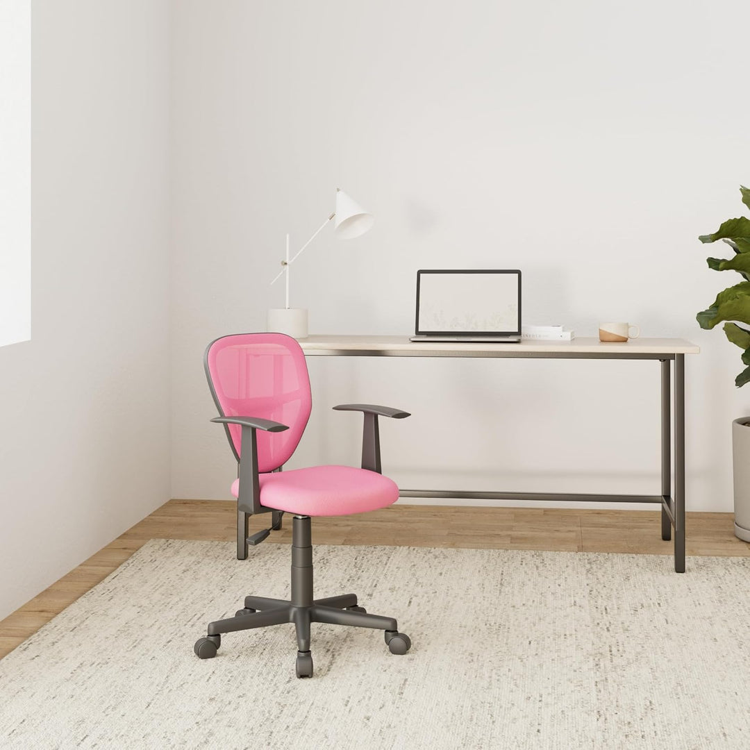 CARO-Möbel Schreibtischstuhl Kinderdrehstuhl Bürostuhl Drehstuhl Studio in pink rosa mit Armlehnen,